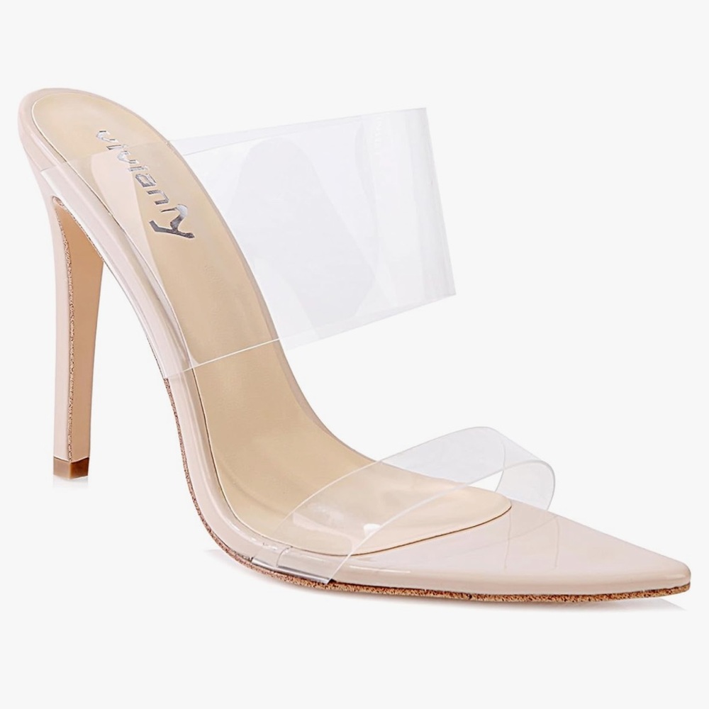 Vivianly Transparent Stiletto Heels- 7 - Picture 2 of 4
